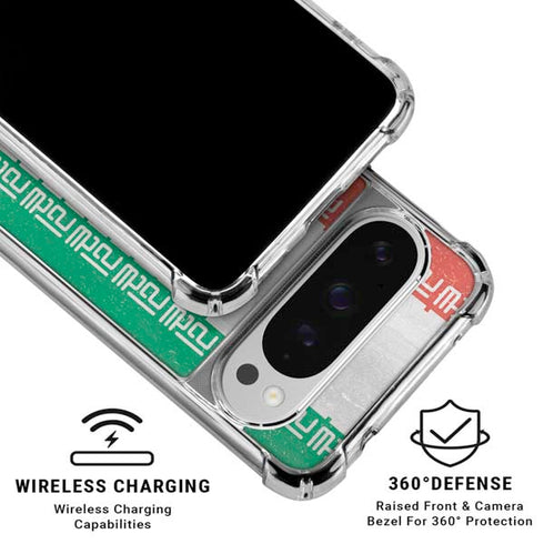 Iran Flag Distressed Google Pixel 10 Pro Clear Case